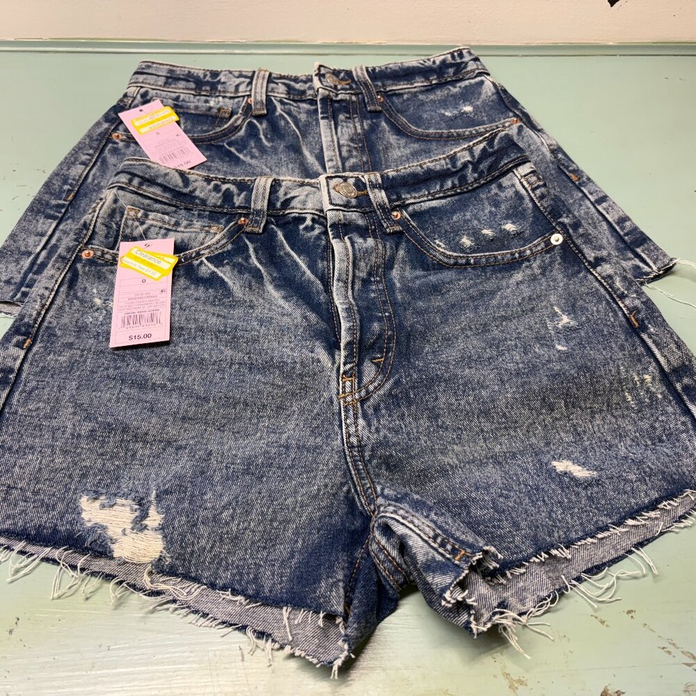 2 Pairs Women's size 0 / 25" Jean shorts Wild Fable